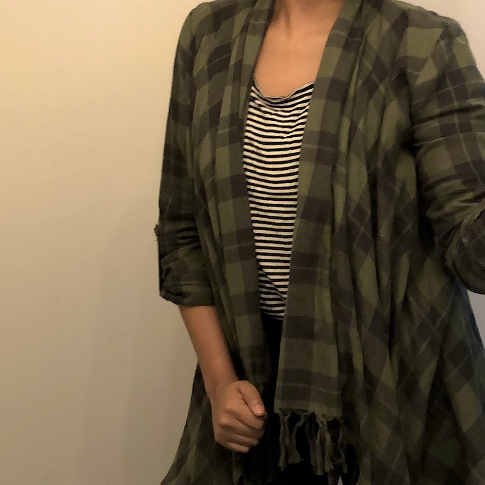 Plaid Green Kimono